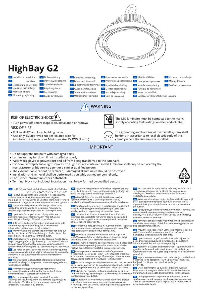 Tungsram HighBay G2 Install Instruction Guide