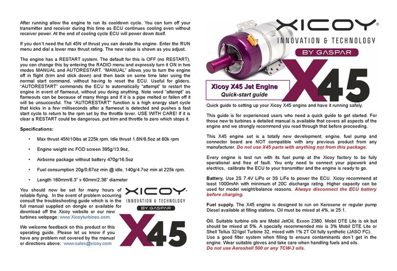 XICOY Turbojet X45 quick start guide