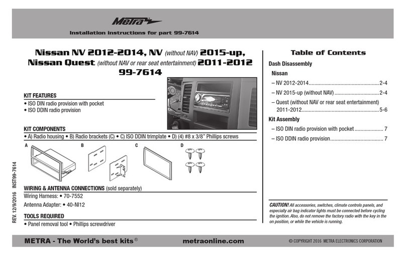 Metra Electronics 99-7614 installation instructions