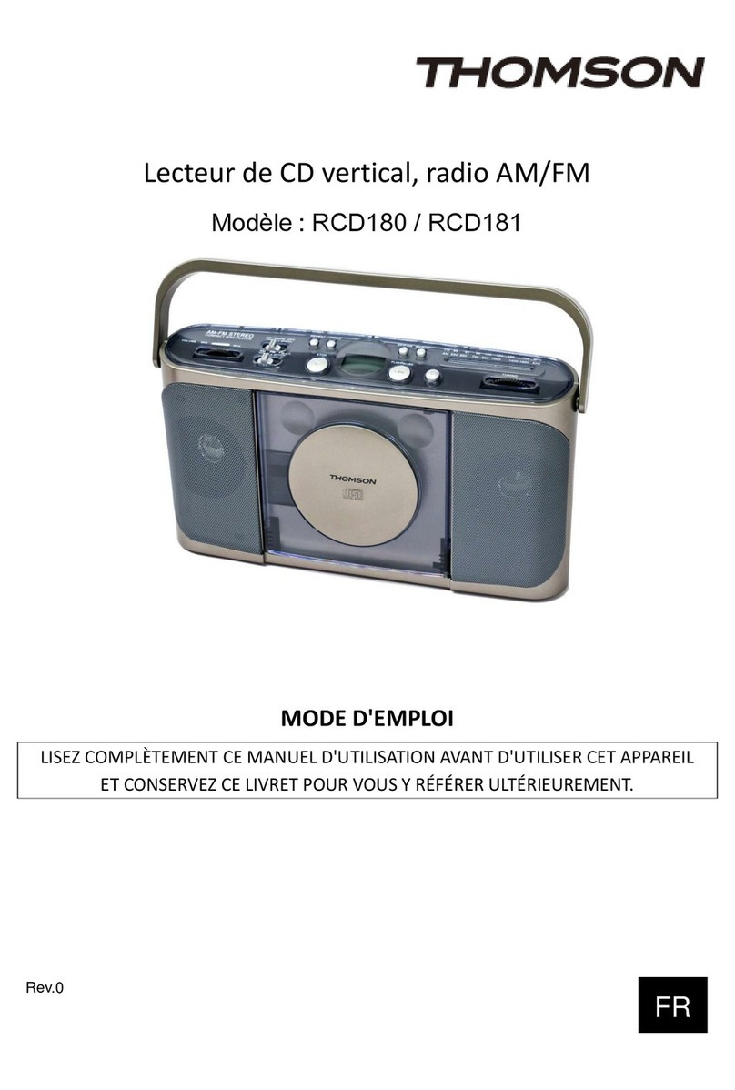 Thompson RCD180 operating instructions
