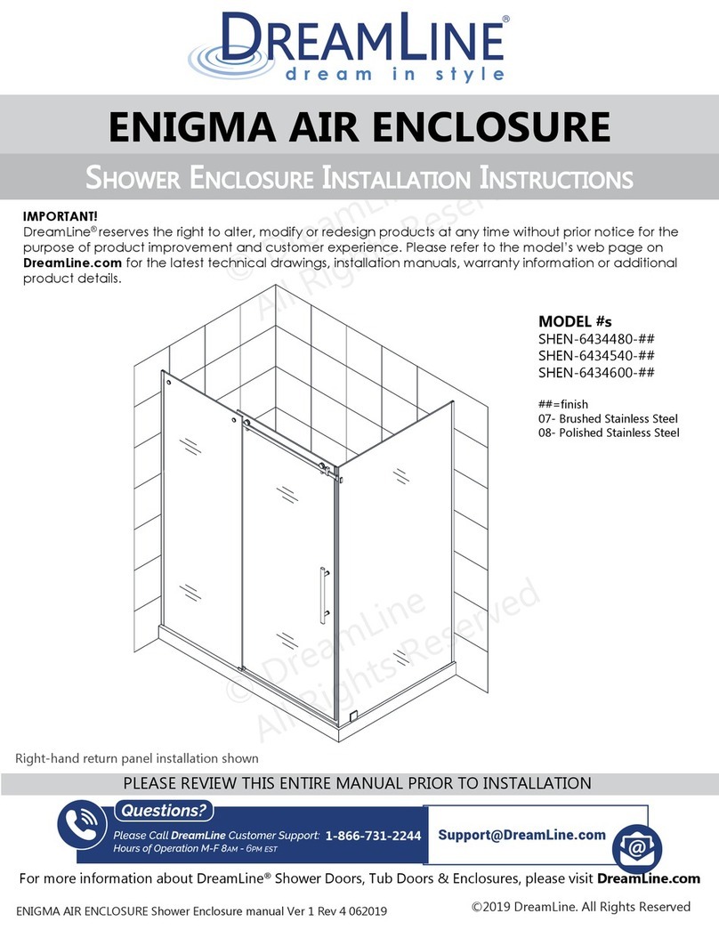 Dreamline ENIGMA AIR SHEN-6434480 Series User manual