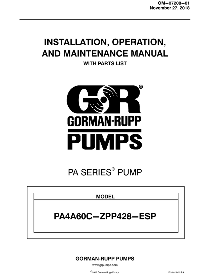 GORMAN-RUPP PUMPS PA Series Installation, operation and maintenance manual GORMAN-RUPP PUMPS PA Series Installation, operation and maintenance manual