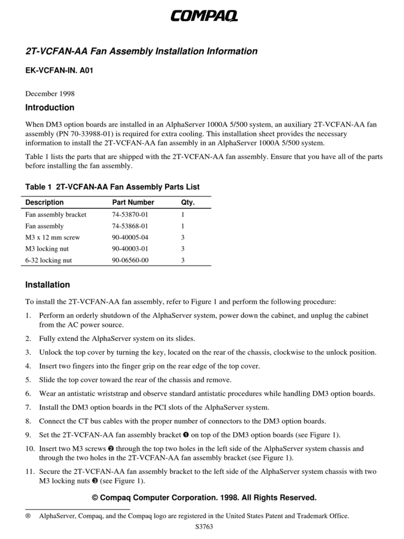 Compaq 2T-VCFAN-AA Installation information