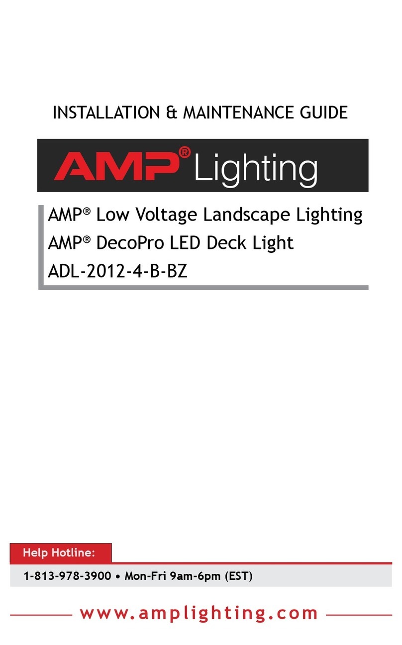 AMP Lighting DecoPro ADL-2012-4-B-BZ Installation & maintenance guide AMP Lighting DecoPro ADL-2012-4-B-BZ Installation & maintenance guide