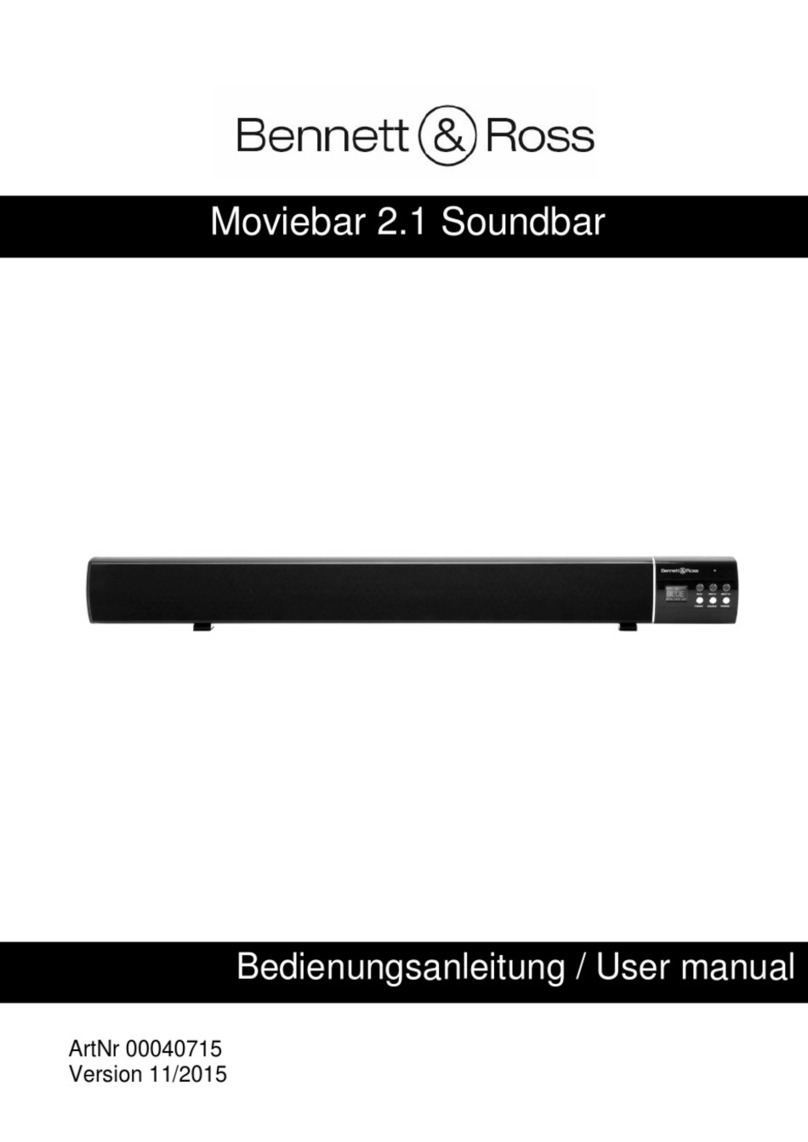 Bennett & Ross MB-18 Moviebar 2.1 user manual