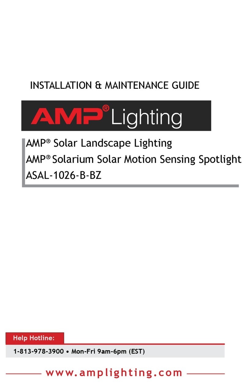 AMP Lighting Solarium ASAL-1026-B-BZ Installation & maintenance guide