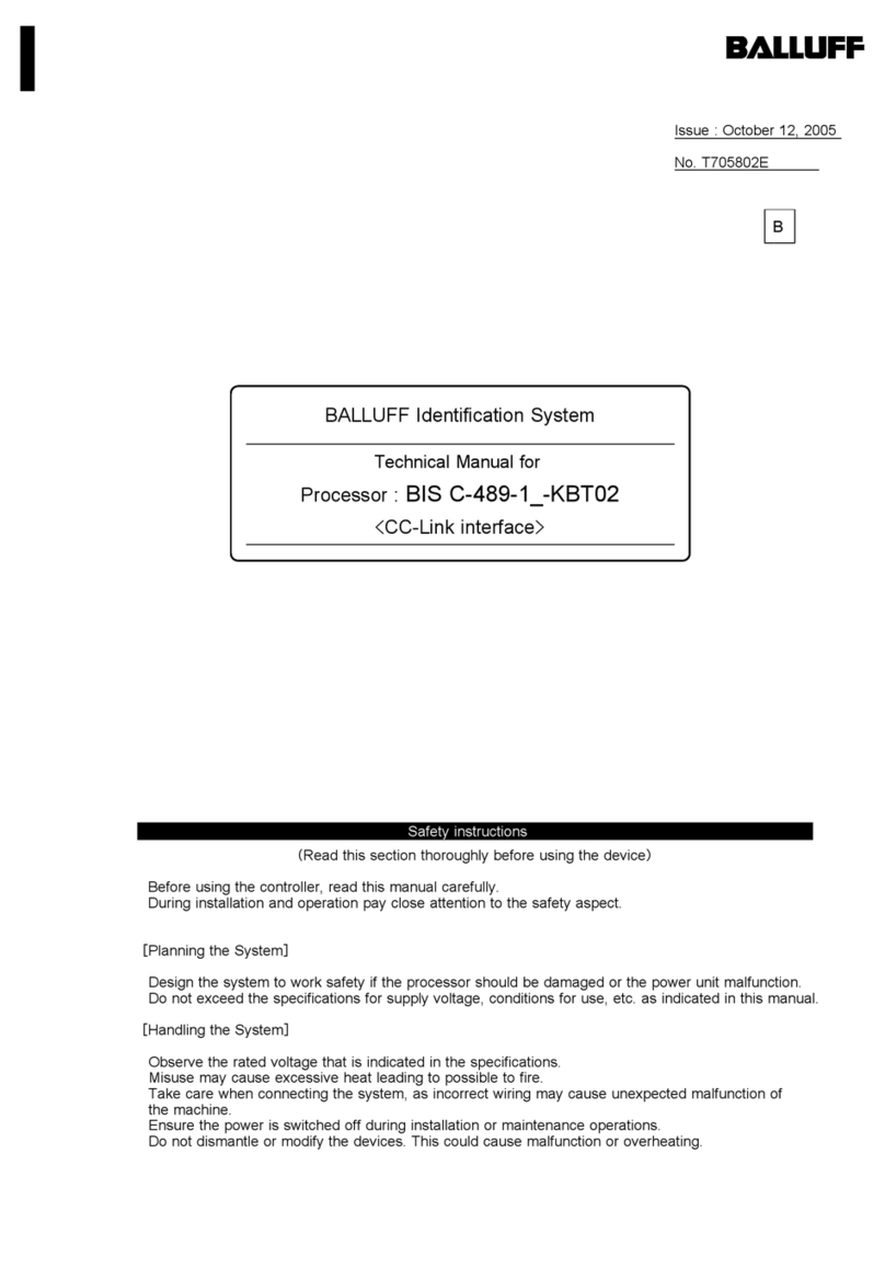 Balluff BIS Series Technical manual