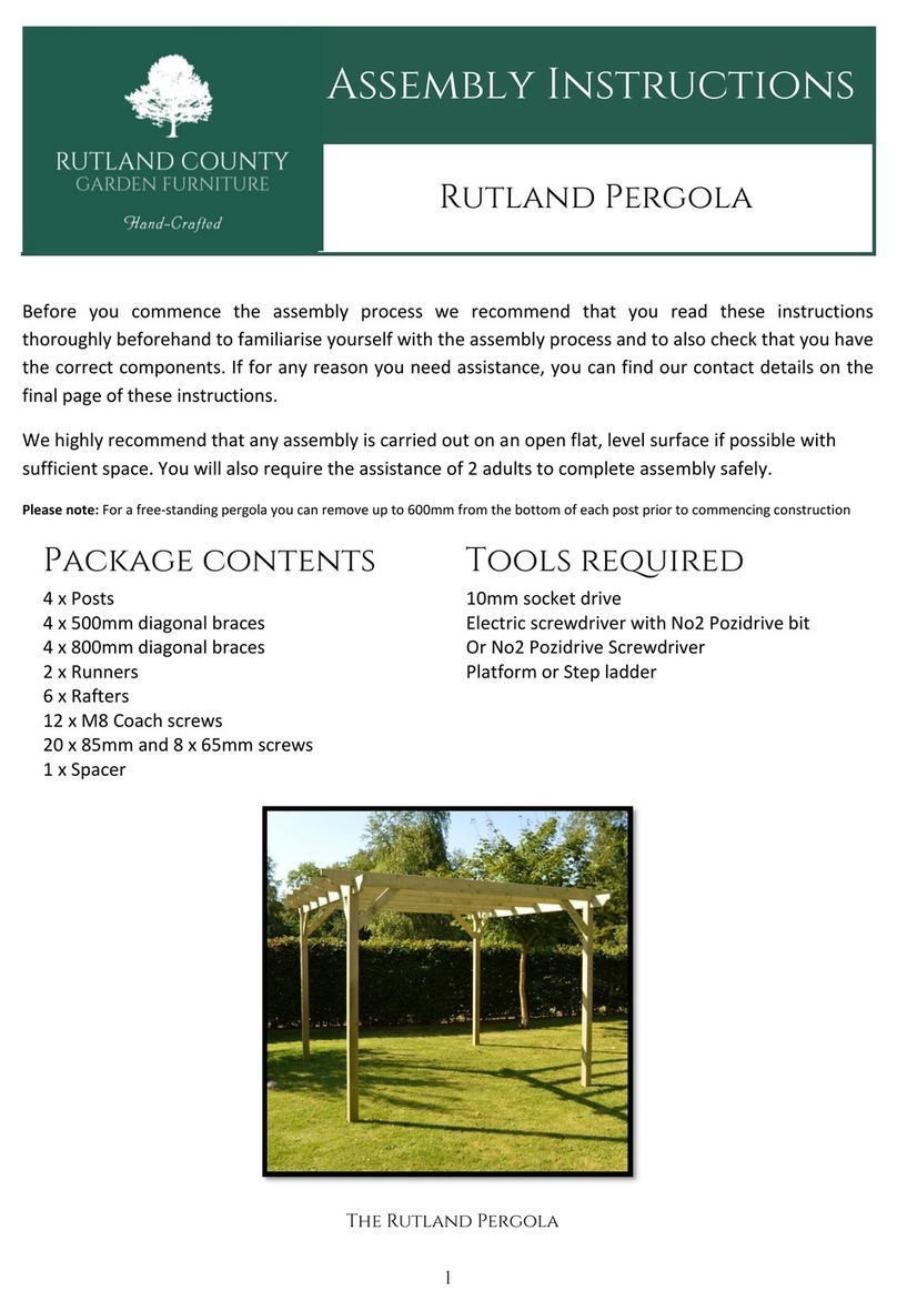 Rutland County Pergola Assembly instructions