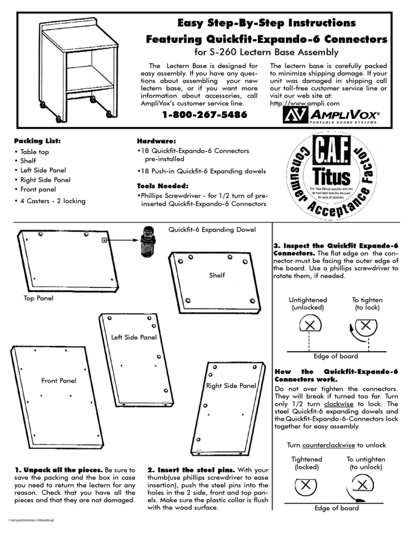 AmpliVox Lectern Base S-260 Easy Step-By-Step Instructions AmpliVox Lectern Base S-260 Easy Step-By-Step Instructions