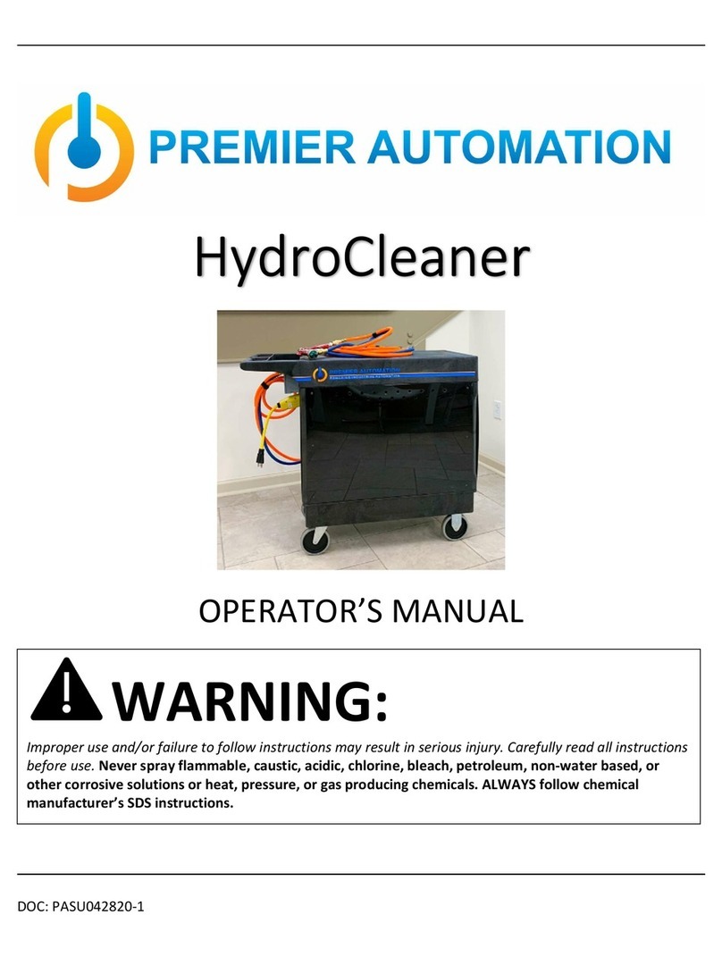 PREMIER AUTOMATION HydroCleaner Operator's manual