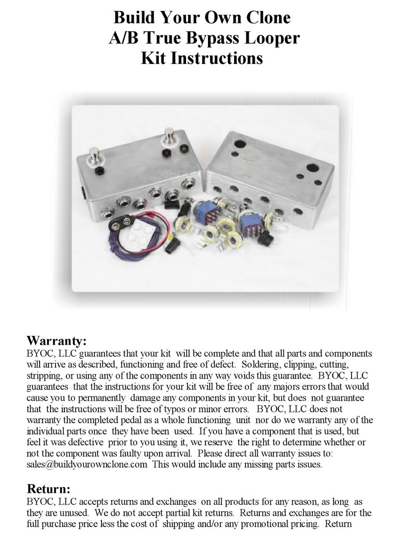 BYOC A/B True Bypass Looper instructions