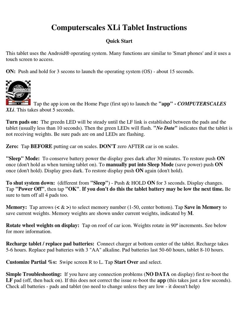 Computerscales XLi instructions