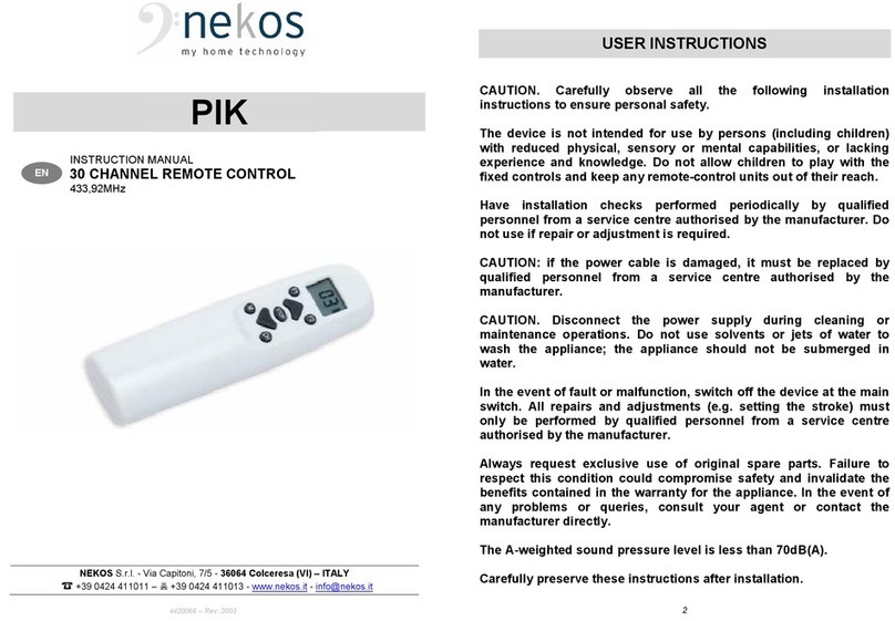 nekos PIK instruction manual