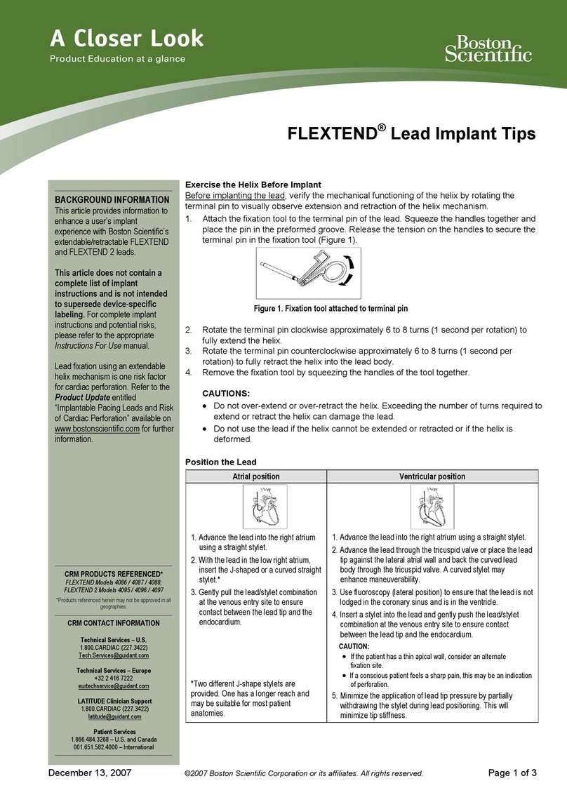 Boston Scientific FLEXTEND Assembly instructions