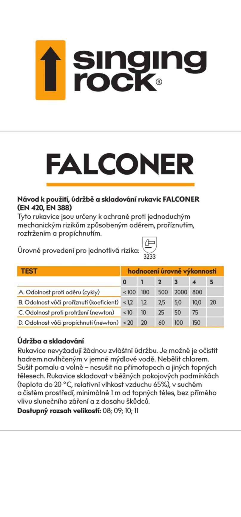 Singing rock FALCONER User guide