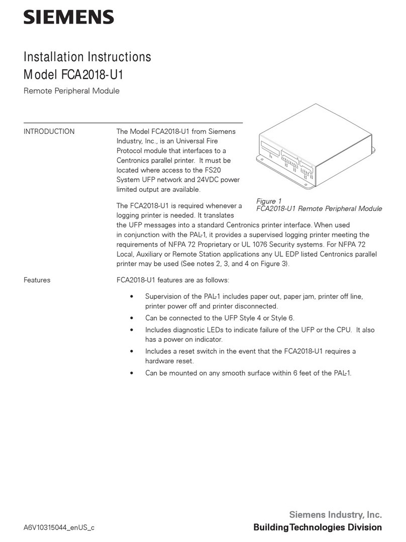 Siemens FCA2018-U1 User manual