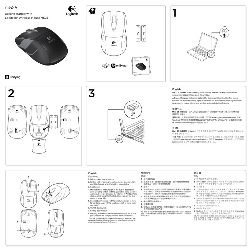 Logitech M525 Getting started