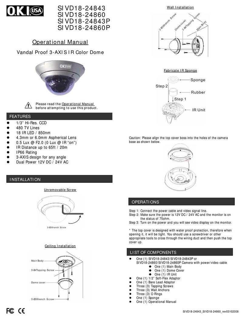 O.K.I. usa SIVD18-24843 Operational manual