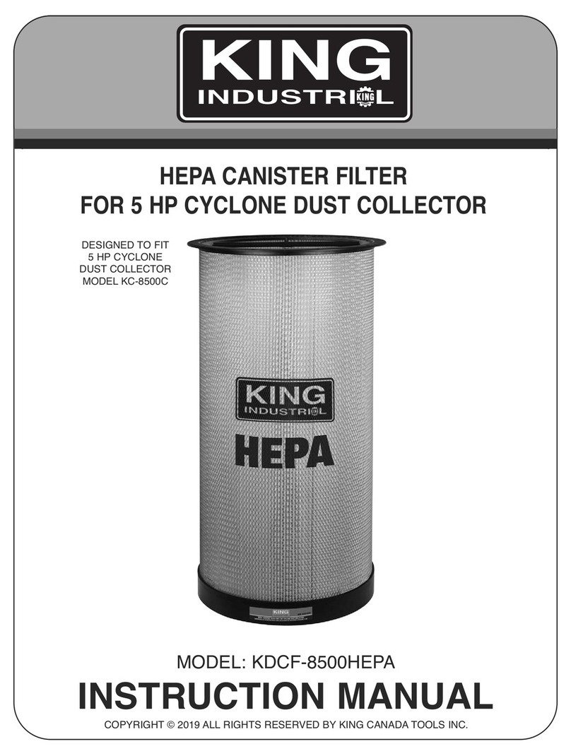 King Industrial KDCF-8500HEPA instruction manual King Industrial KDCF-8500HEPA instruction manual