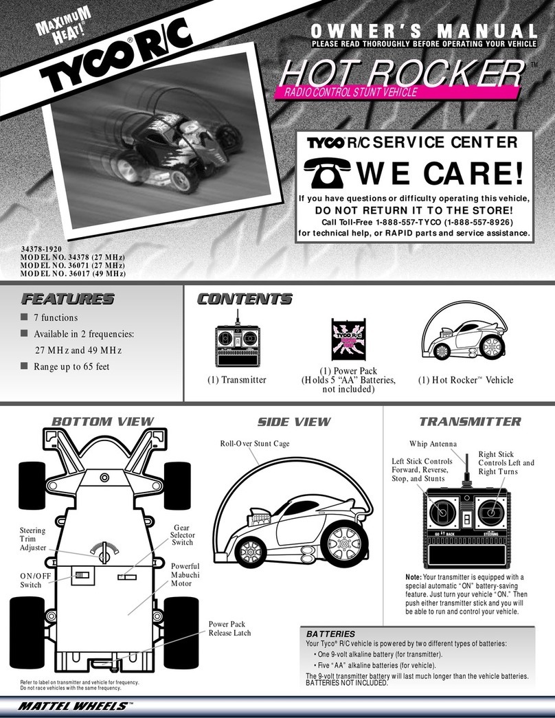 Mattel Wheels MAXIMUM HEAT TYCO R/C HOT ROCKER 34378 User manual