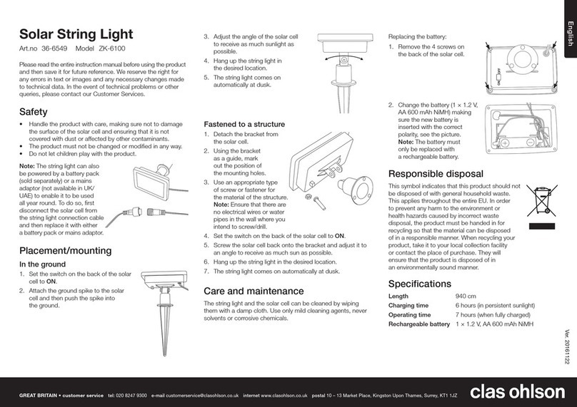 Clas Ohlson ZK-6100 quick start guide