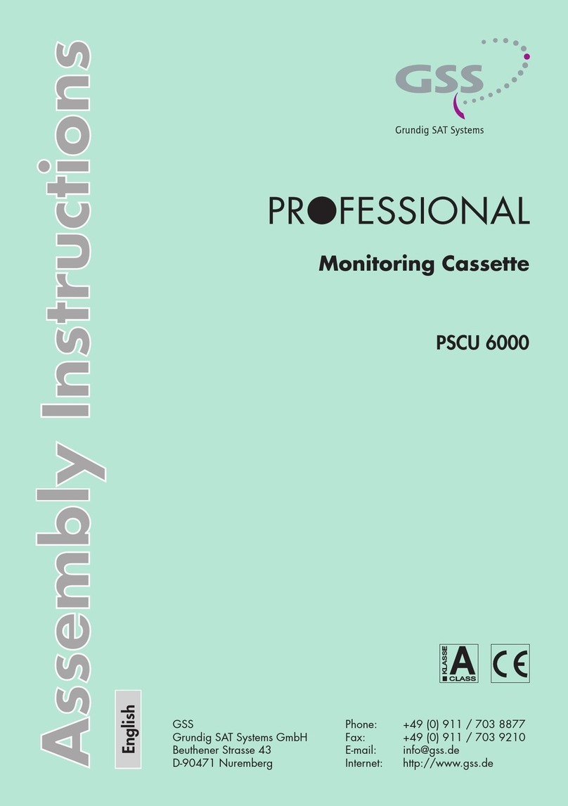 GSS PROFESSIONAL PSCU 6000 User manual