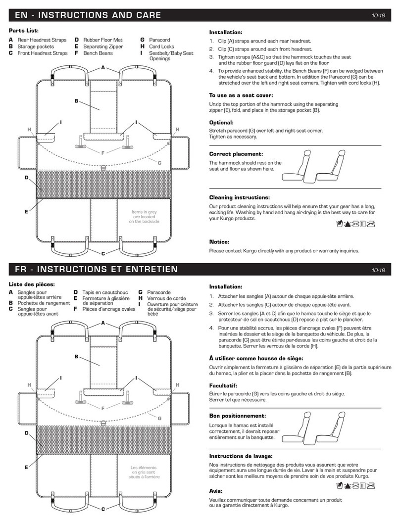 Kurgo Coast to Coast Instructions and care