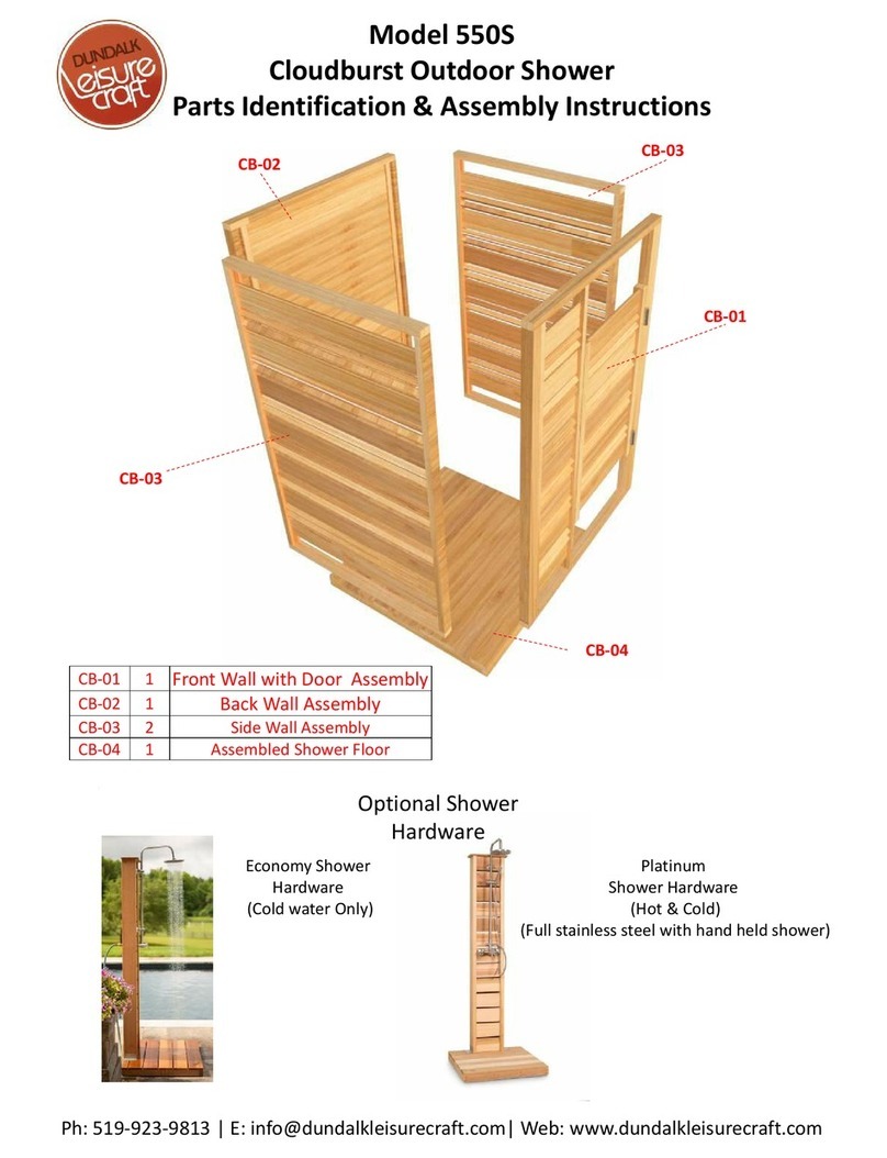 Dundalk LeisureCraft Cloudburst 550S Parts Identification & Assembly Instructions