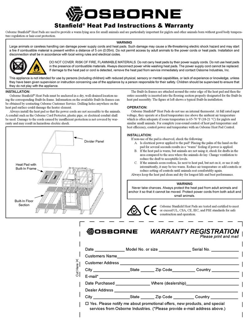 Osborne Stanfield RAHS1B3 Installation instructions manual Osborne Stanfield RAHS1B3 Installation instructions manual