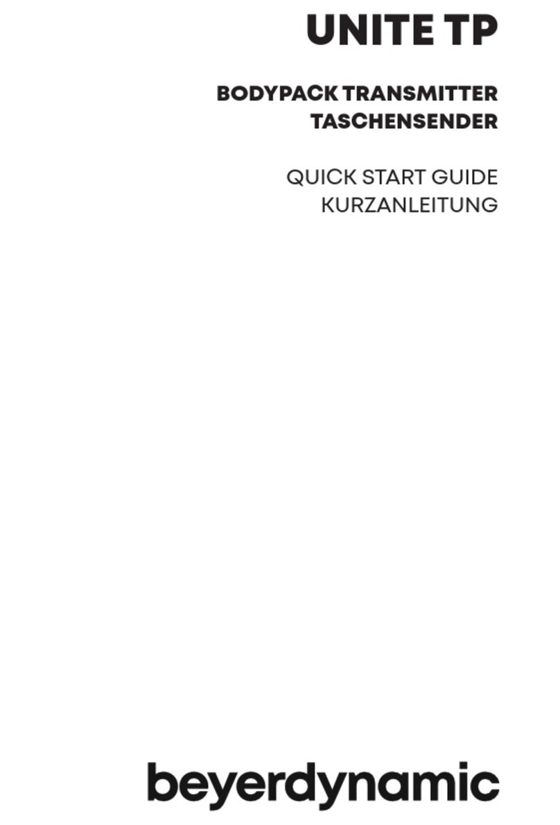 Beyerdynamic Unite TP quick start guide