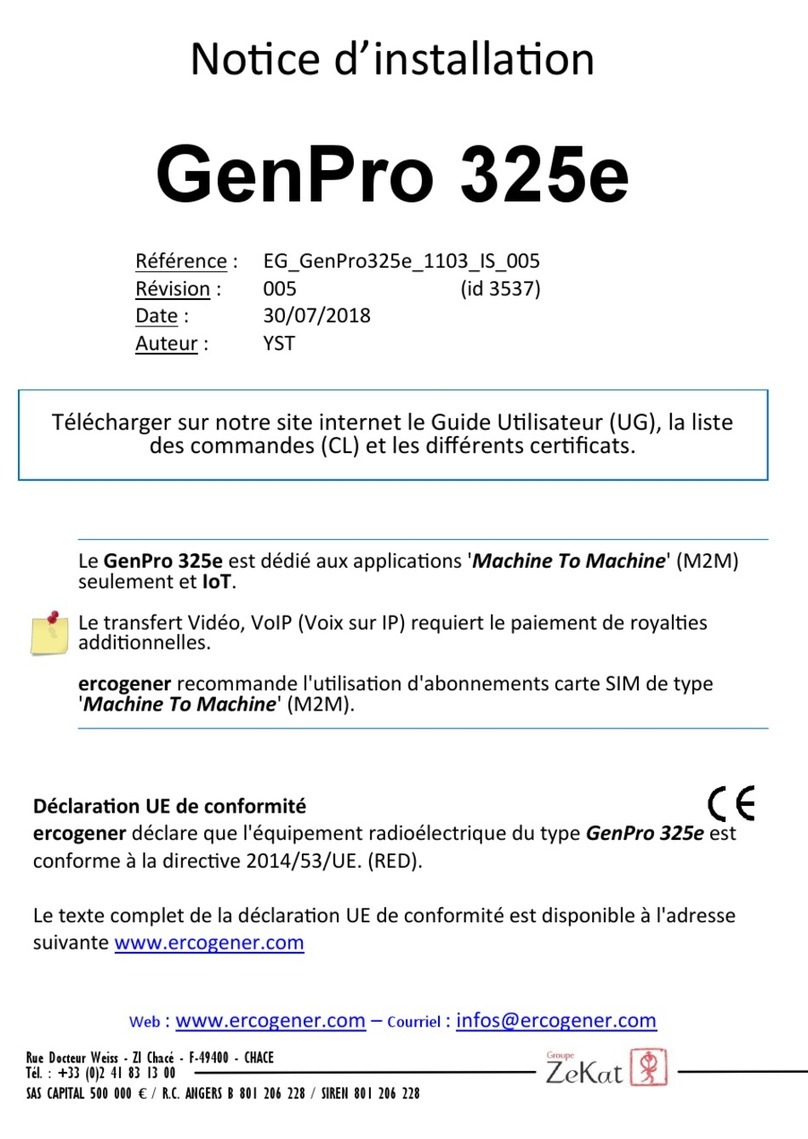 Ercogener GenPro 325e User manual