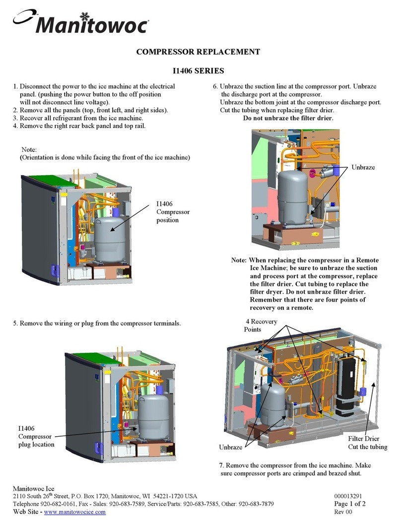 Manitowoc I1406 Series Operating and safety instructions