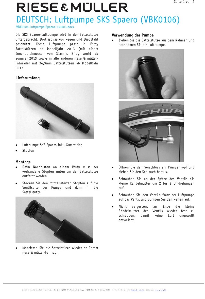 RIESE & MULLER SKS Spaero User manual RIESE & MULLER SKS Spaero User manual