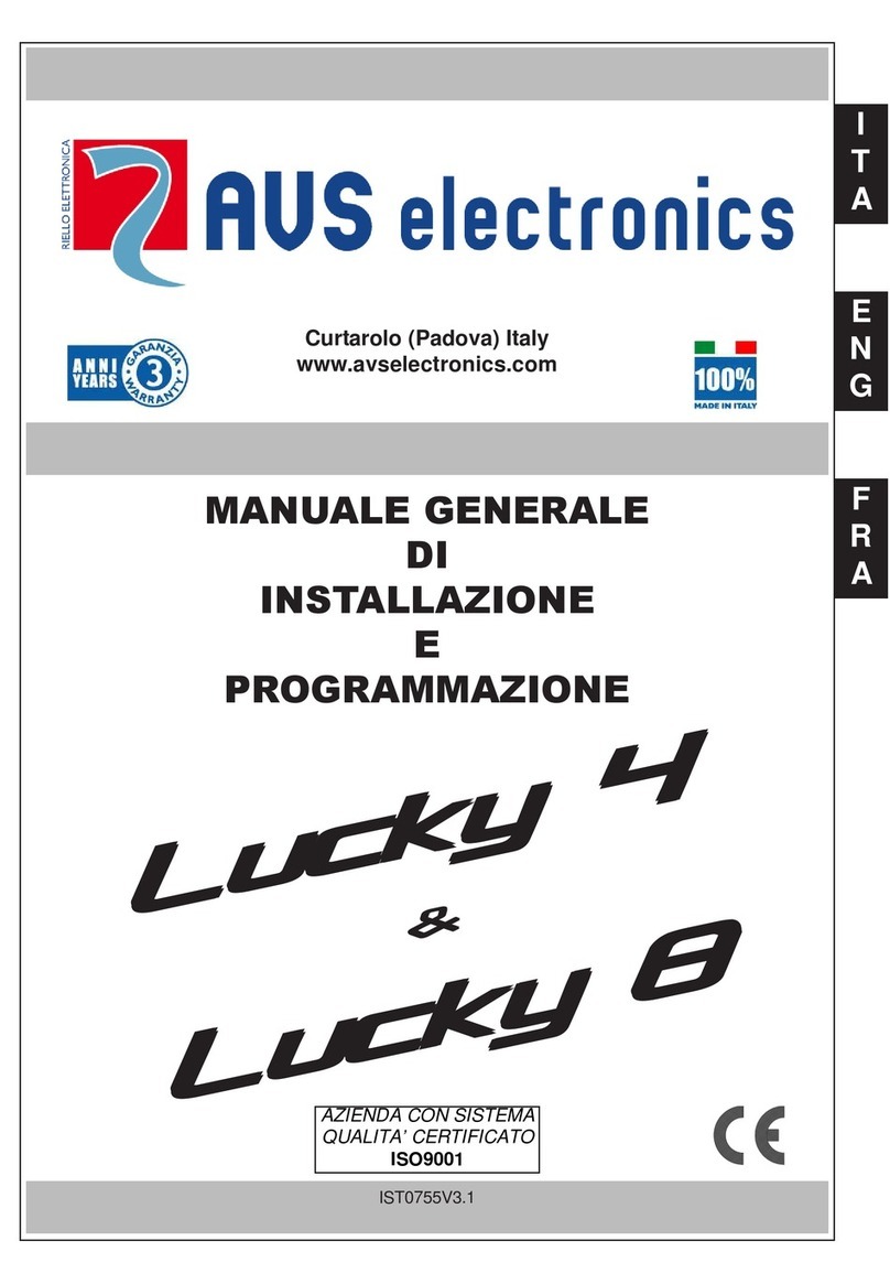 Riello Elettronica AVS ELECTRONICS Lucky 4 Installation manual