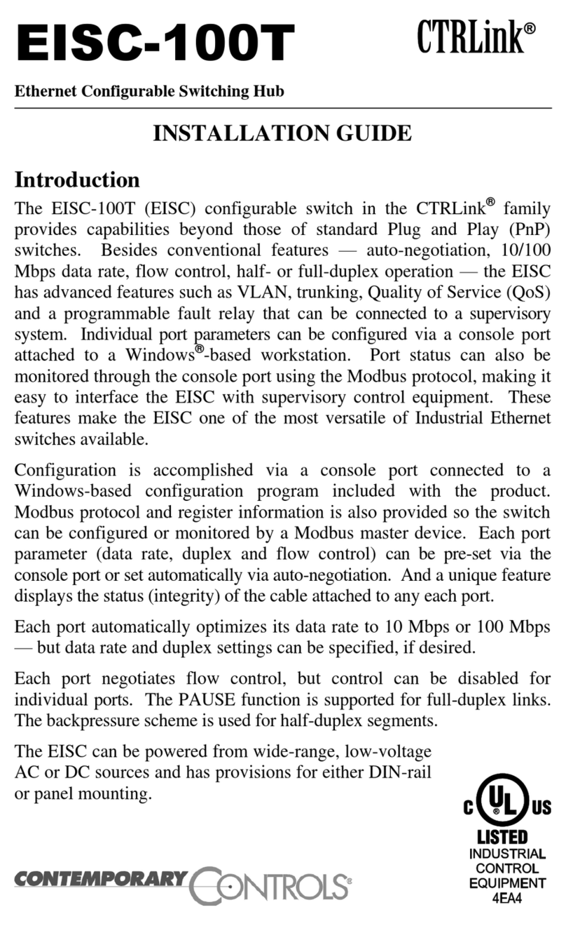 Contemporary Controls CTRLink EISC-100T User manual Contemporary Controls CTRLink EISC-100T User manual