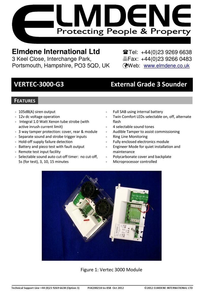 Elmdene VERTEC-3000-G3 quick start guide