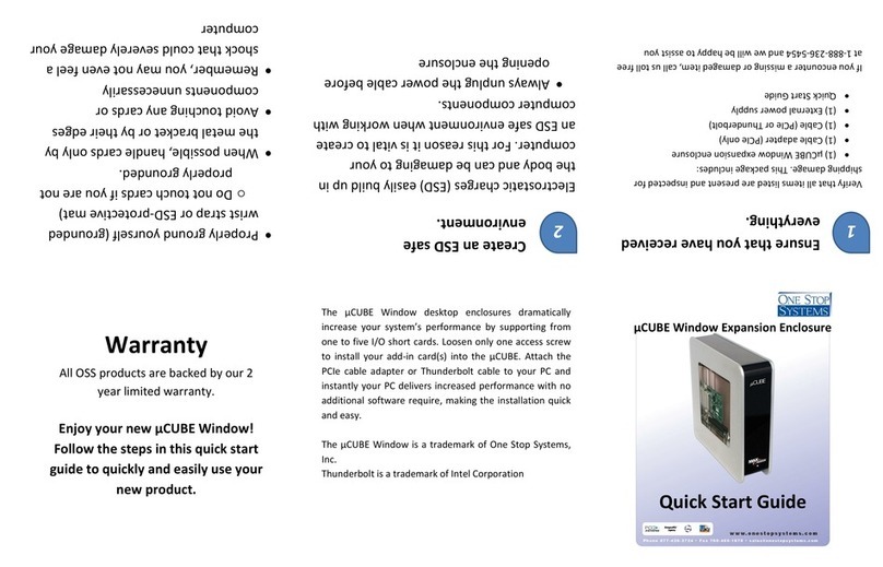One Stop Systems muCUBE Window User manual