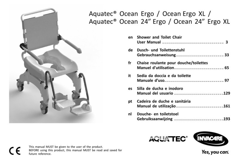 Invacare Aquatec Ocean Ergo User manual
