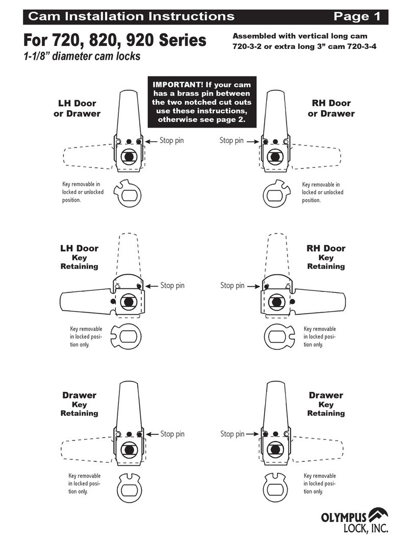 Olympus Lock 720 Series installation instructions