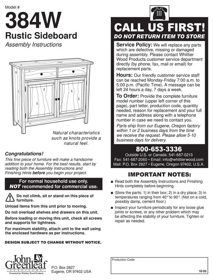 John Greenleaf 384W Assembly instructions
