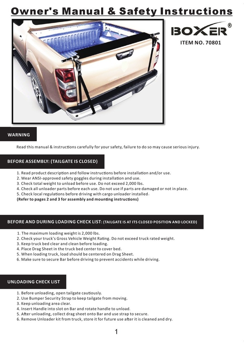 BOXER 70801 Owner's manual & safety instructions