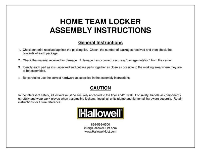 Hallowell HOME TEAM LOCKER Assembly instructions