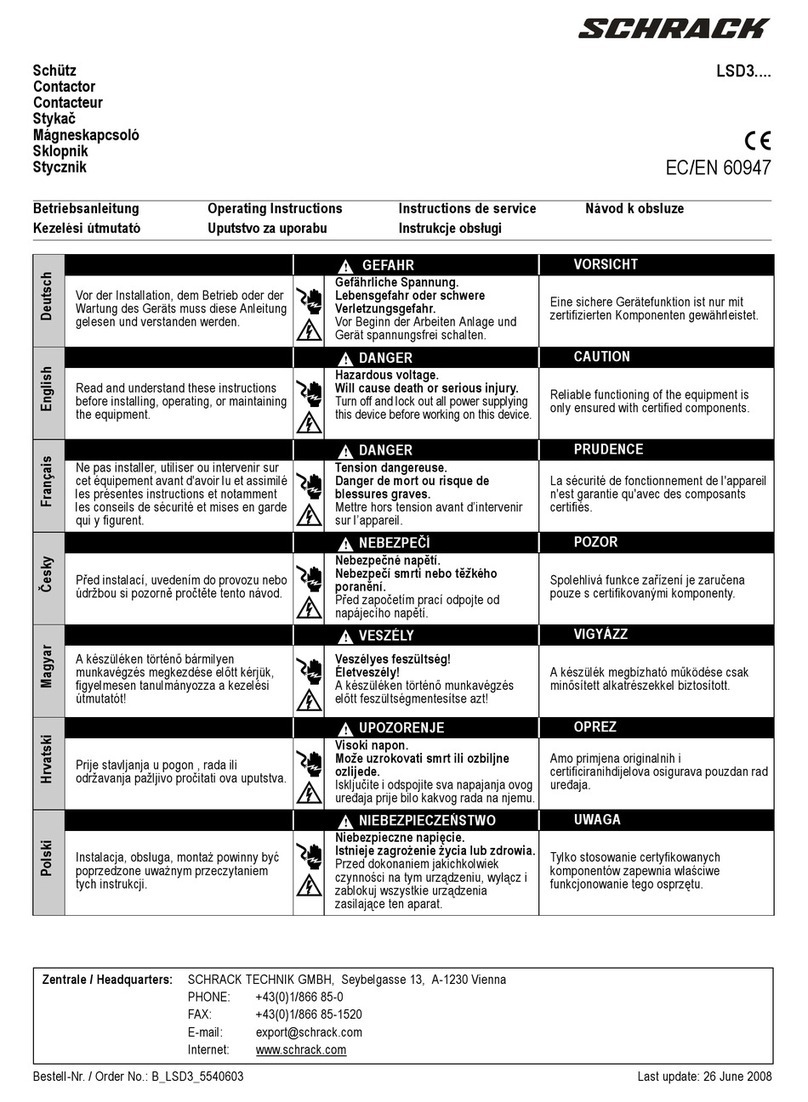 Schrack LSD3 Series operating instructions