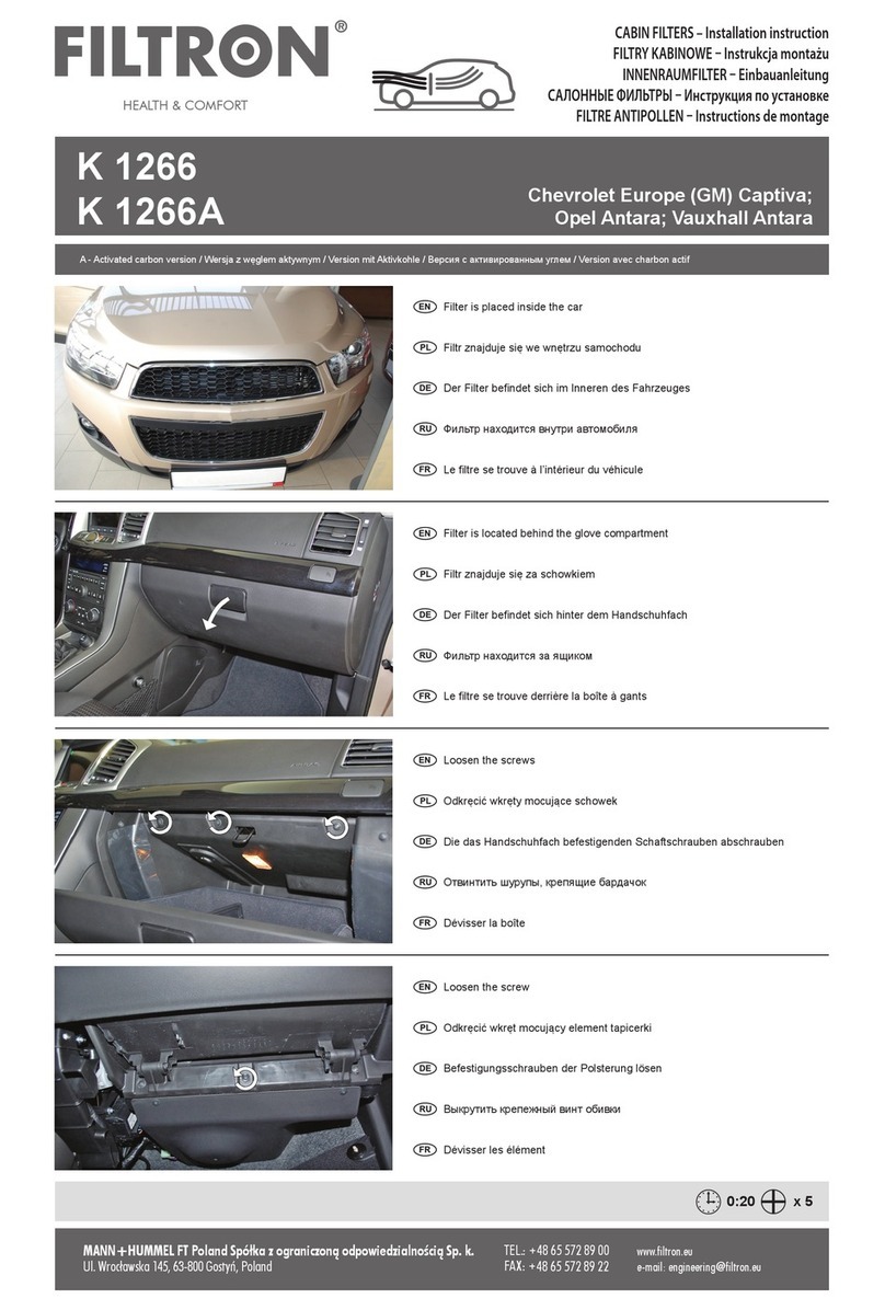 FILTRON K 1266 Installation instruction