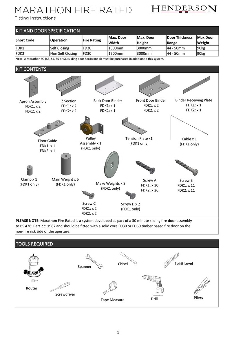 Henderson MARATHON FDK1 Fitting instructions