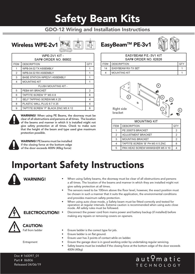 Automatic Technology HiRO GDO-12 User manual Automatic Technology HiRO GDO-12 User manual