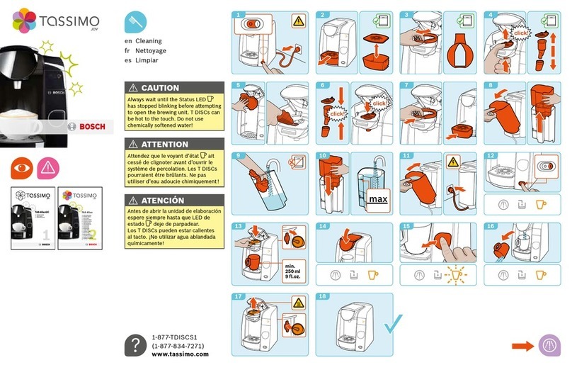 Bosch Tassimo JOY TAS45 Series quick start guide