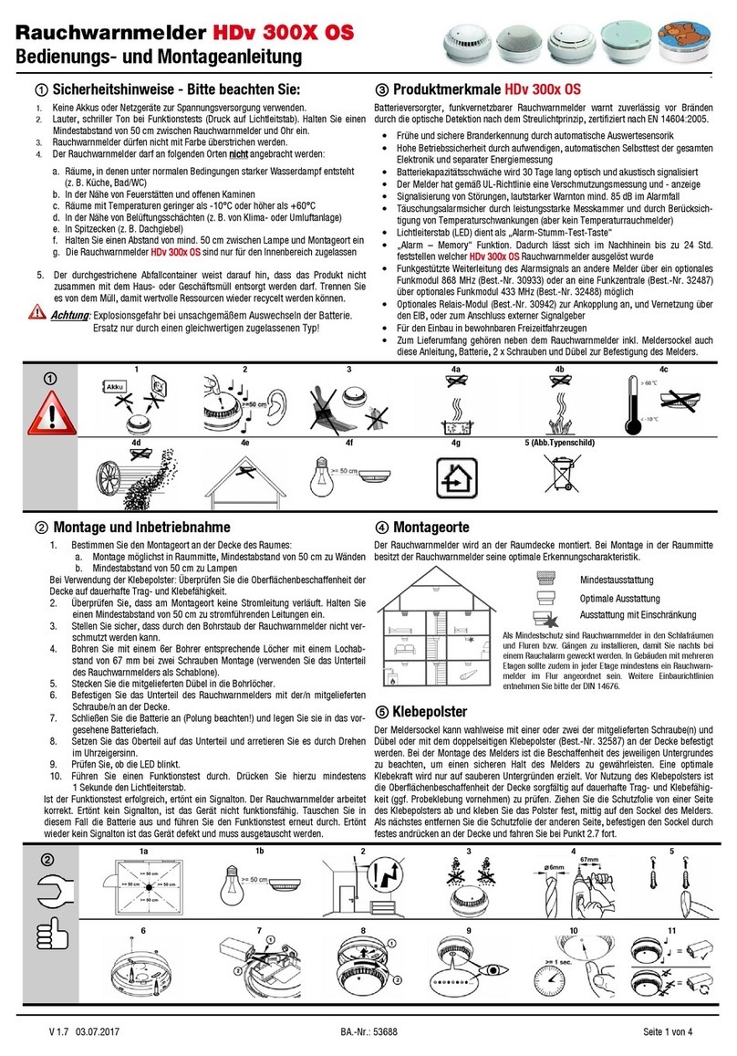 detectomat HDv 300 OS Series Operation and installation manual