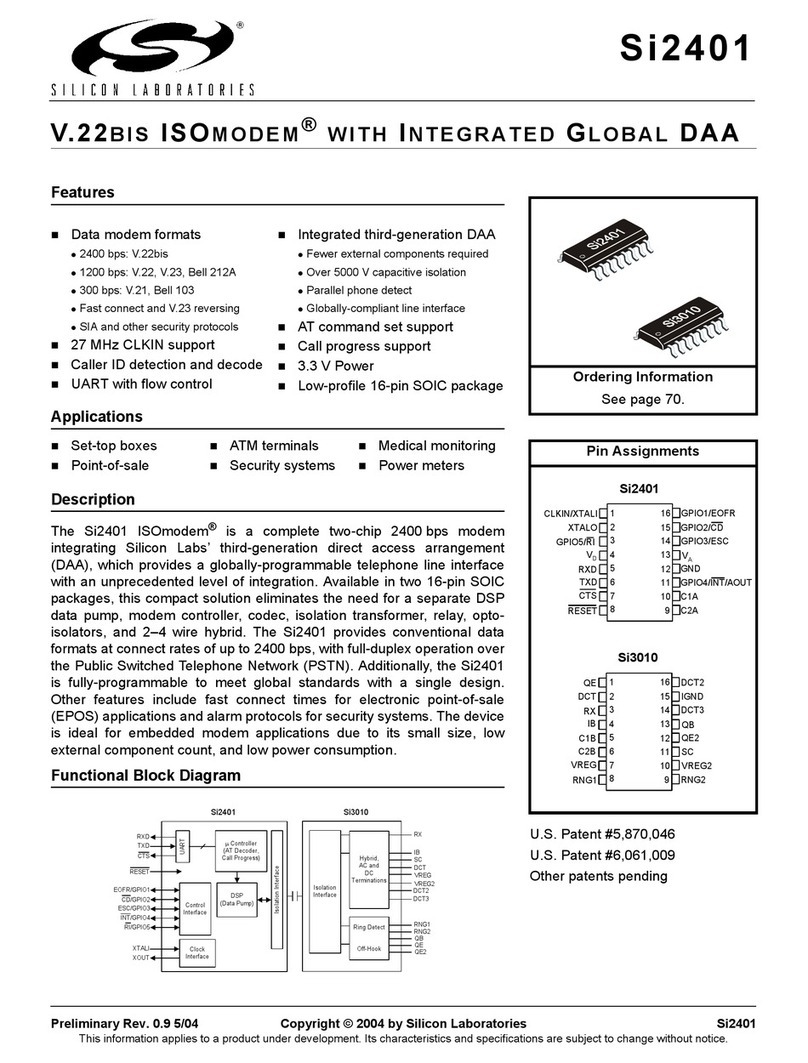 Silicon Laboratories ISOMODEM Si2401 manual