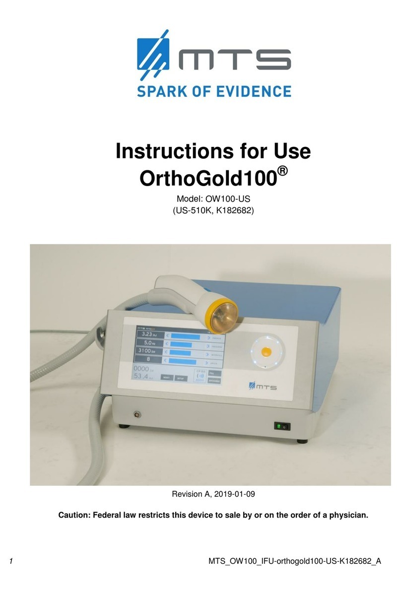 MTS Systems OrthoGold100 OW100-US User manual